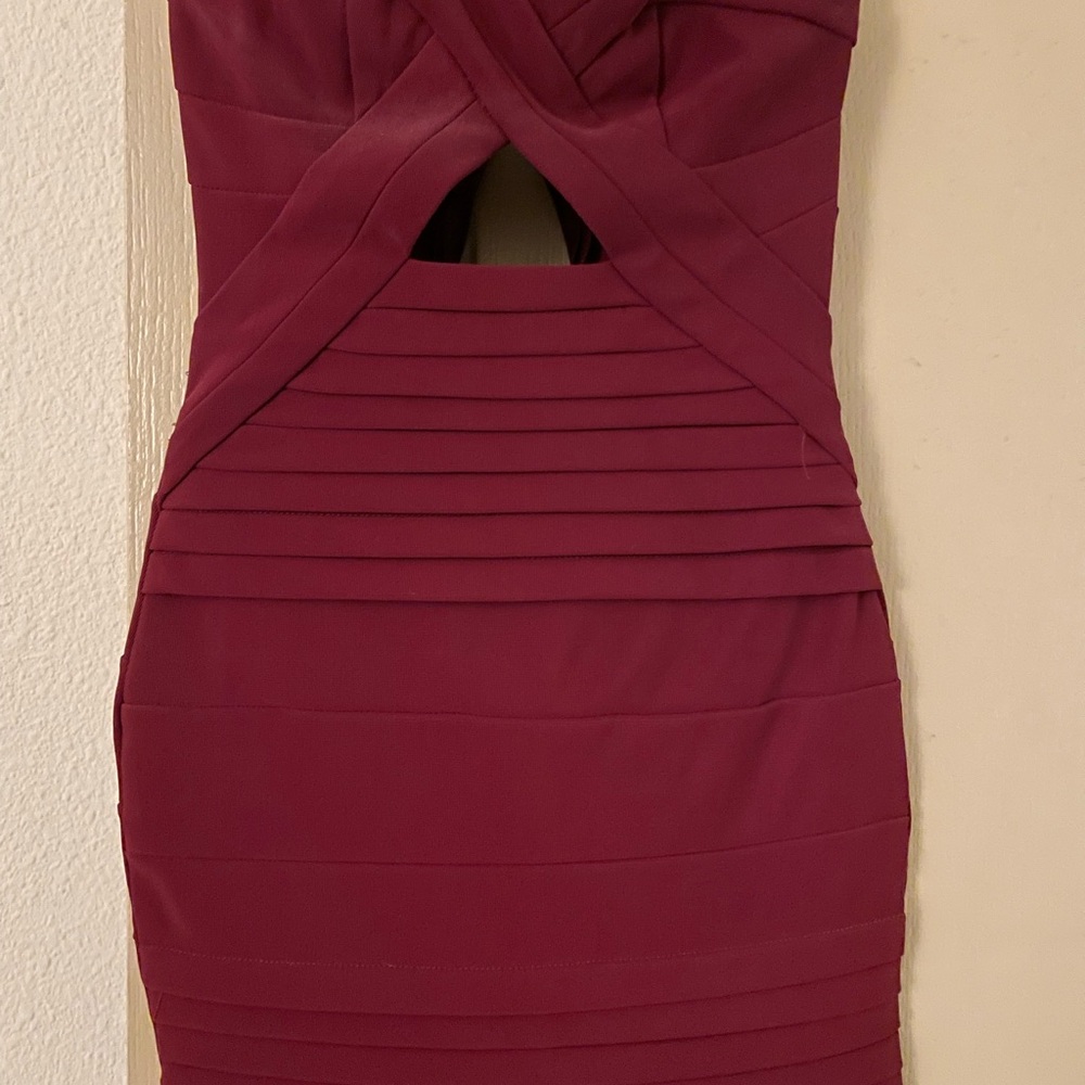 Elegant Burgundy Dress